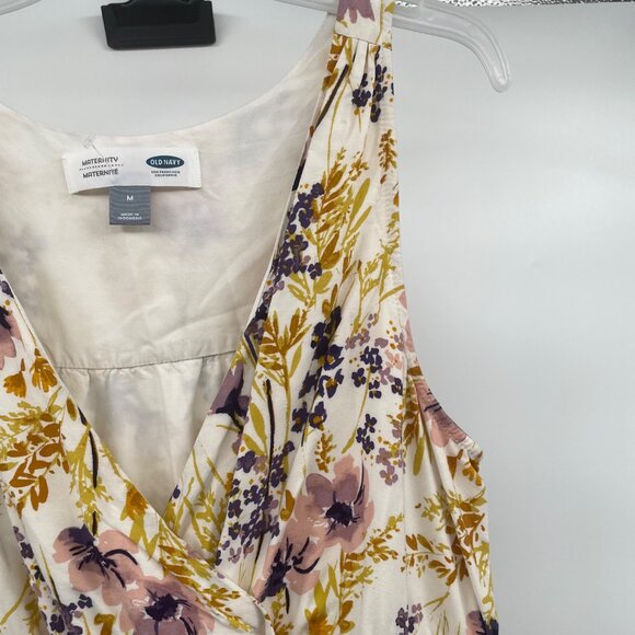 Old Navy Womens Maxi Sundress Sleeveless Multicolor Flora Medium Maternity - Picture 4 of 9